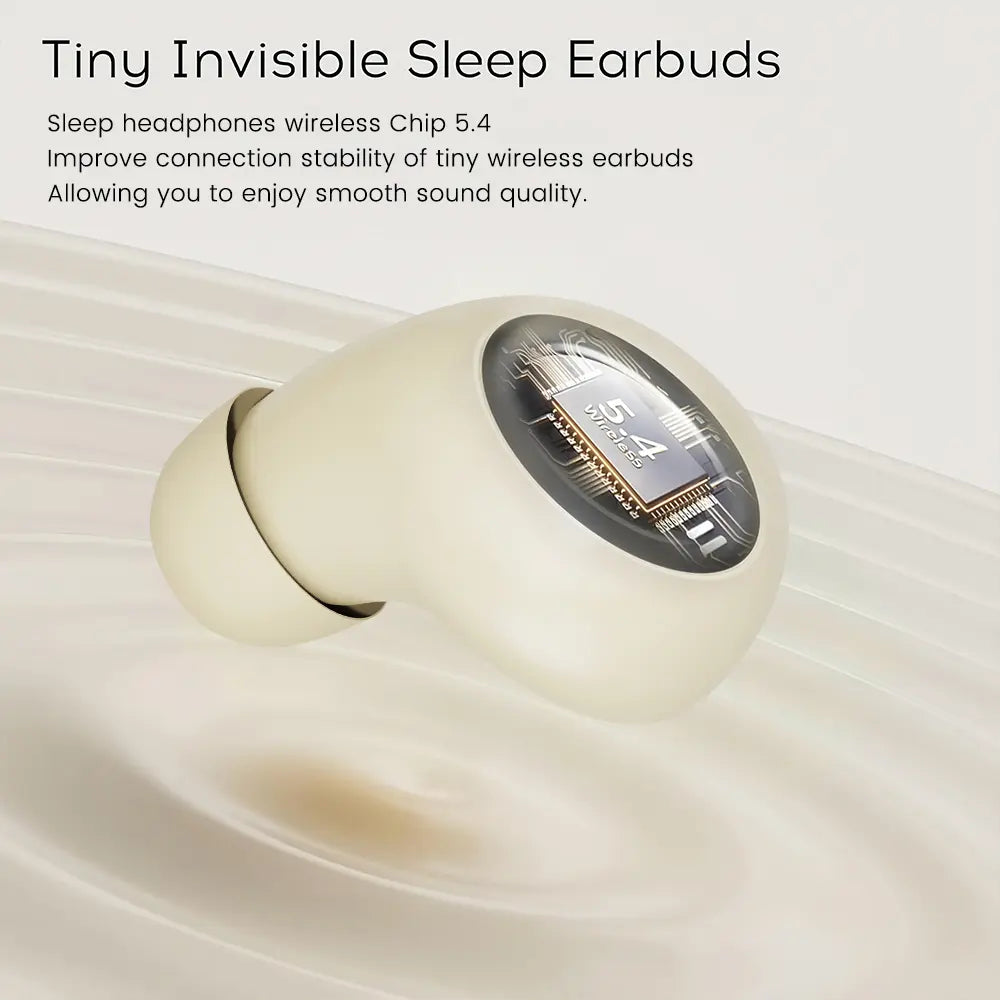 MSHUKCOE Mini Invisible Bluetooth 5.4 True Wireless In-Ear Headphones - Noise Cancelling Sport Earbuds for Gaming and Everyday Use