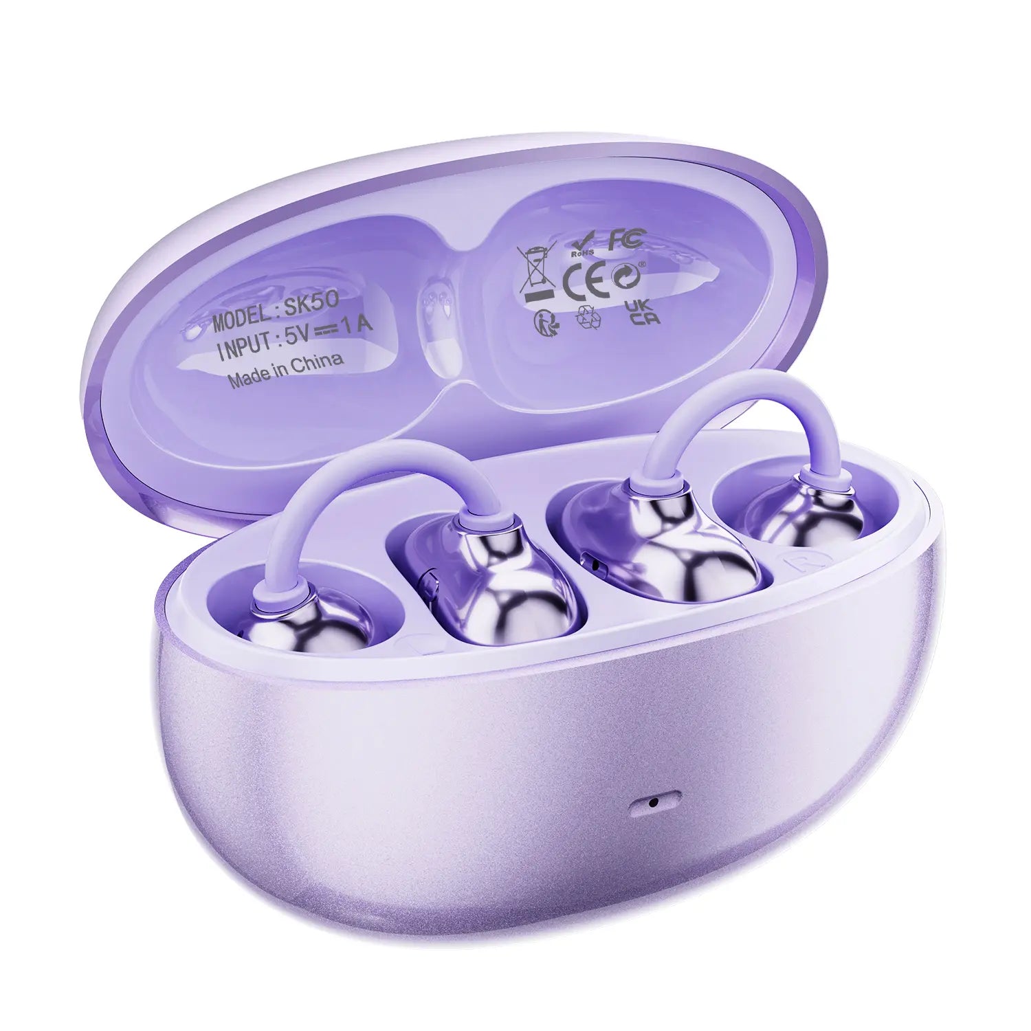 INSONIXN Wireless Bluetooth 6.0 Open Ear Clip Headphones with Built-In Microphone, Comfortable Design, High Fidelity Sound, 36 Hours Playback Time, Ideal for Sports and Fitness