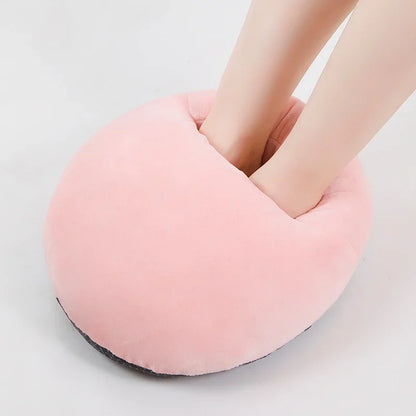 USB Electric Foot Warmer with Fleece Cat Design - Rechargeable Heating Pads for Home and Bedroom Use