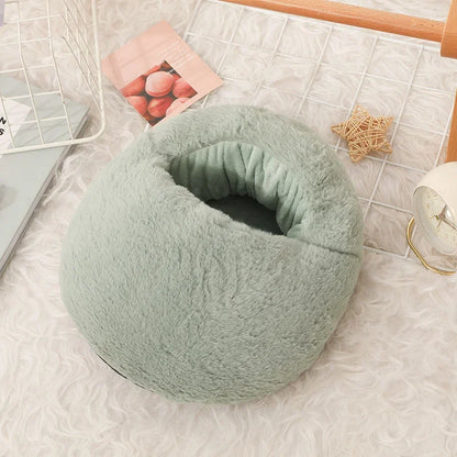 USB Electric Foot Warmer with Fleece Cat Design - Rechargeable Heating Pads for Home and Bedroom Use