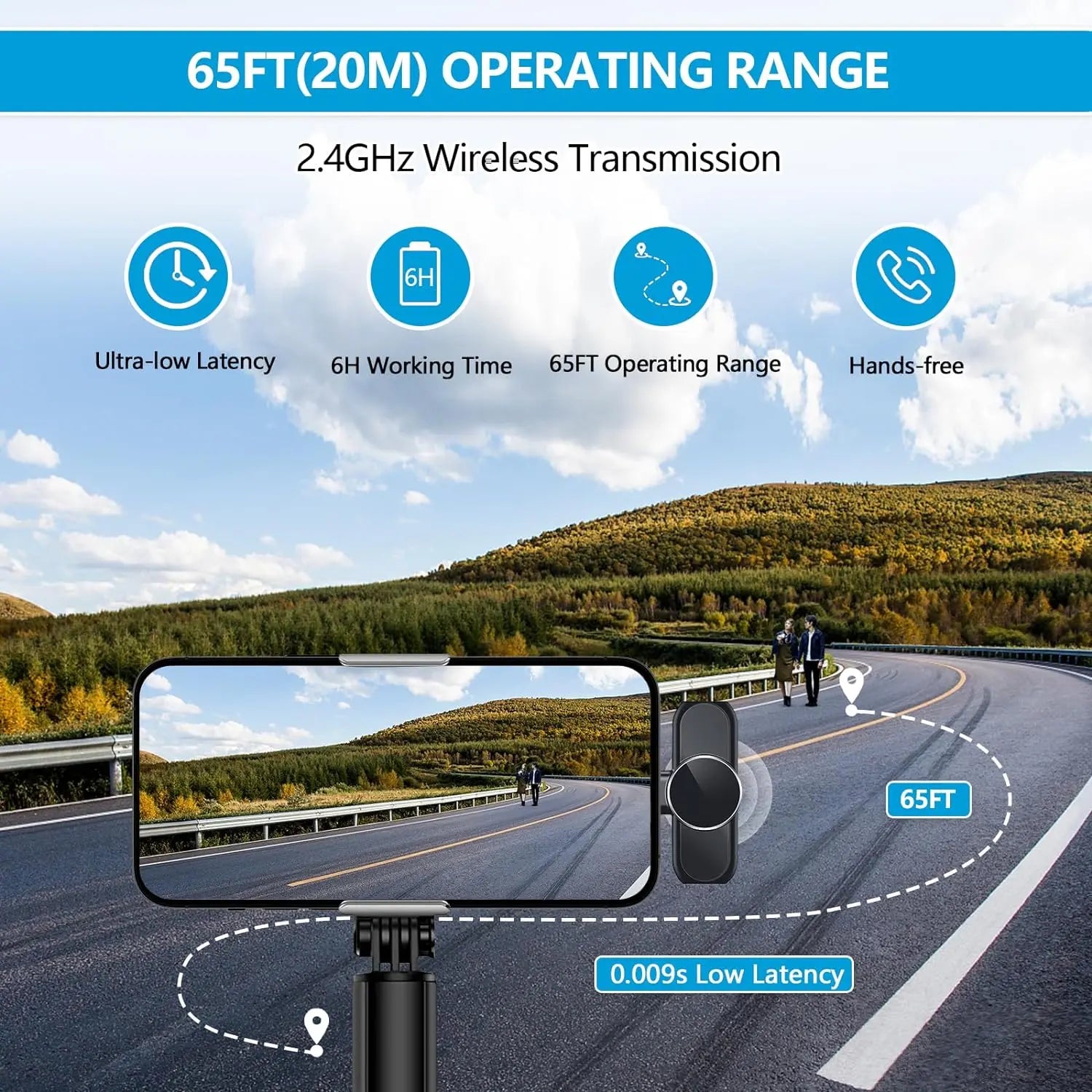 Professional Portable Wireless Lavalier Microphone Set for iPhone and Android - USB Rechargeable Clip-On Lapel Mic for Video Recording, Teaching, Interviews, Podcasting, TikTok, Vlogging, and Live Streaming