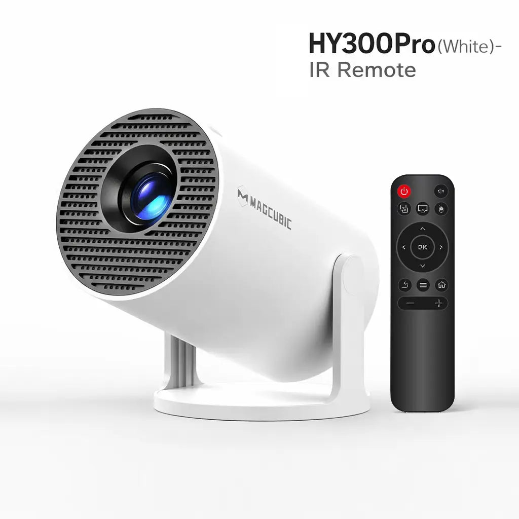Magcubic HY300Pro Mini Projector - 290 ANSI Lumens, Android 14, Dual WiFi 6, 8K/4K Decoding, Auto Keystone Correction, Wireless BT 5.4, 130" Screen, 1280x720P, Built-In Speaker, Ideal for Outdoor and Bedroom Use
