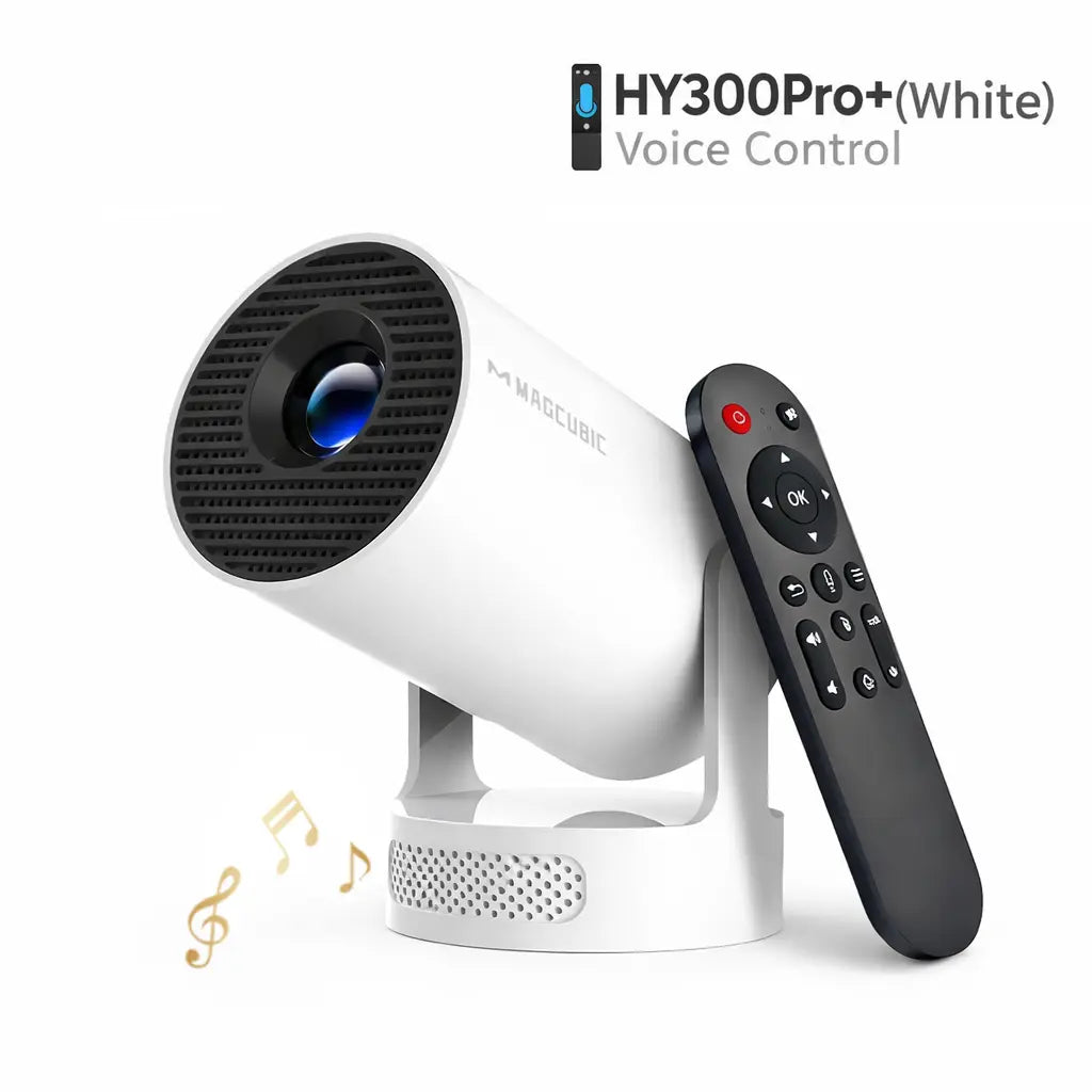 Magcubic HY300Pro Mini Projector - 290 ANSI Lumens, Android 14, Dual WiFi 6, 8K/4K Decoding, Auto Keystone Correction, Wireless BT 5.4, 130" Screen, 1280x720P, Built-In Speaker, Ideal for Outdoor and Bedroom Use