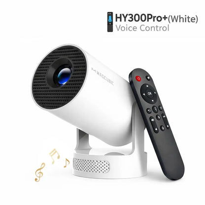 Magcubic HY300Pro Mini Projector - 290 ANSI Lumens, Android 14, Dual WiFi 6, 8K/4K Decoding, Auto Keystone Correction, Wireless BT 5.4, 130" Screen, 1280x720P, Built-In Speaker, Ideal for Outdoor and Bedroom Use