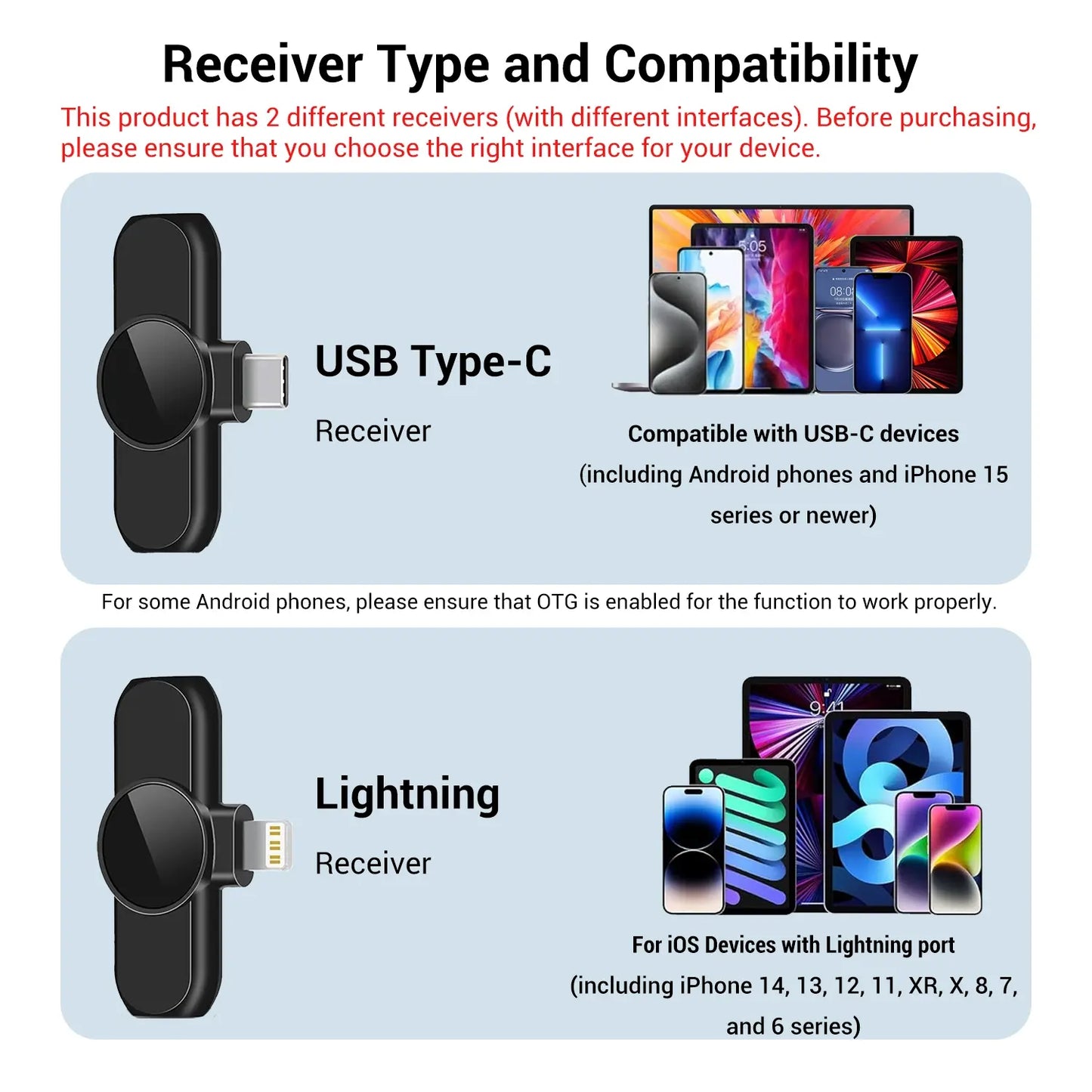 Professional Portable Wireless Lavalier Microphone Set for iPhone and Android - USB Rechargeable Clip-On Lapel Mic for Video Recording, Teaching, Interviews, Podcasting, TikTok, Vlogging, and Live Streaming