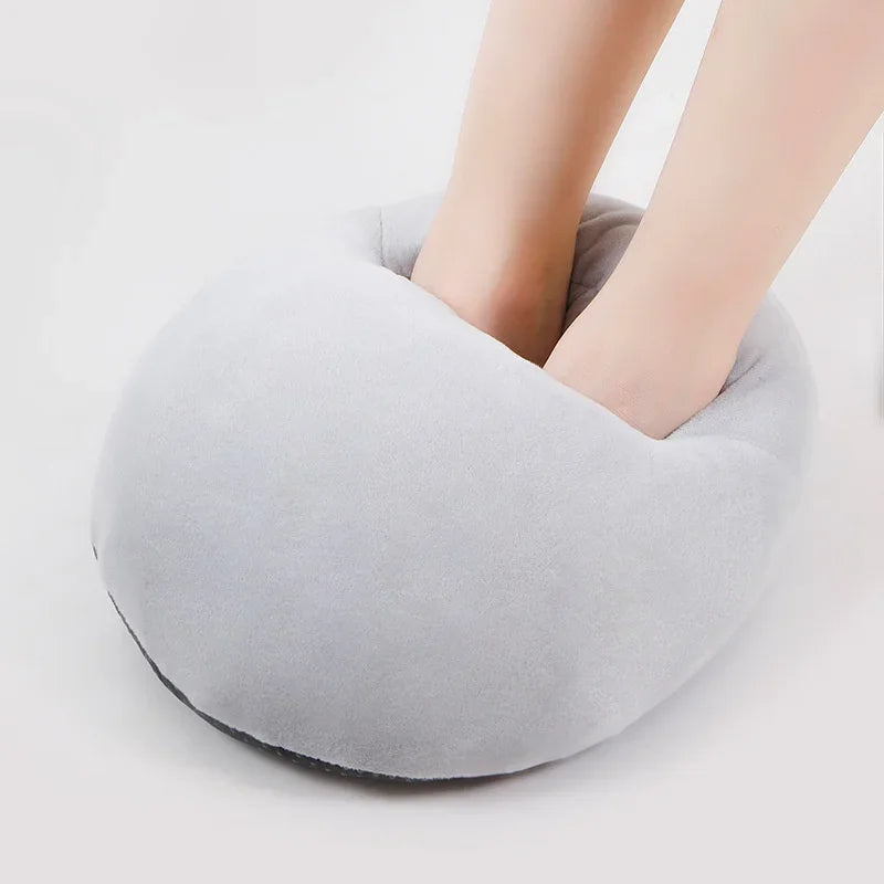 USB Electric Foot Warmer with Fleece Cat Design - Rechargeable Heating Pads for Home and Bedroom Use