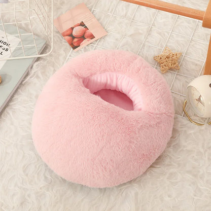 USB Electric Foot Warmer with Fleece Cat Design - Rechargeable Heating Pads for Home and Bedroom Use