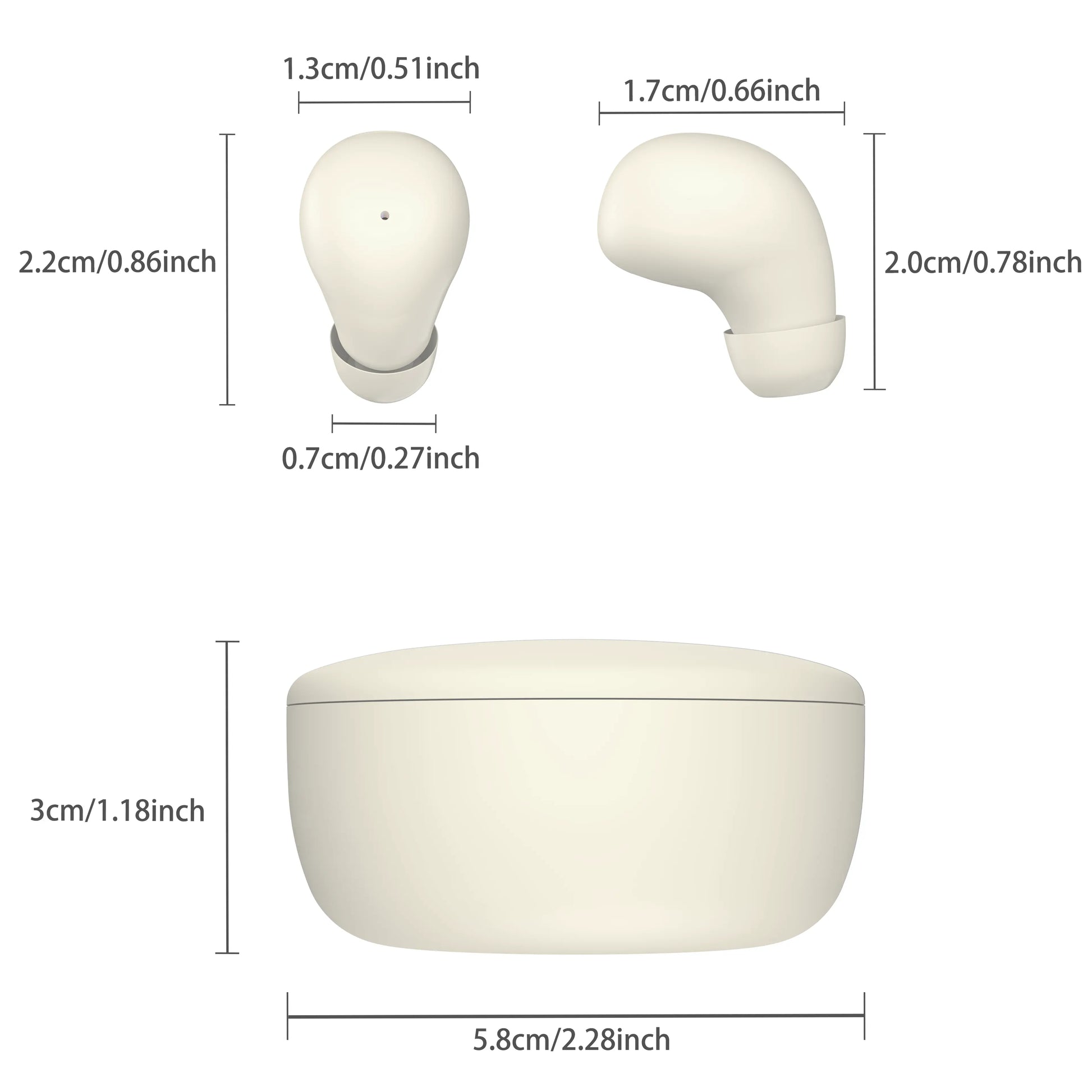 MSHUKCOE Mini Invisible Bluetooth 5.4 True Wireless In-Ear Headphones - Noise Cancelling Sport Earbuds for Gaming and Everyday Use