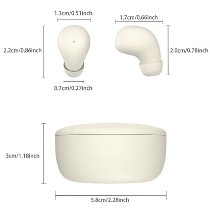 MSHUKCOE Mini Invisible Bluetooth 5.4 True Wireless In-Ear Headphones - Noise Cancelling Sport Earbuds for Gaming and Everyday Use