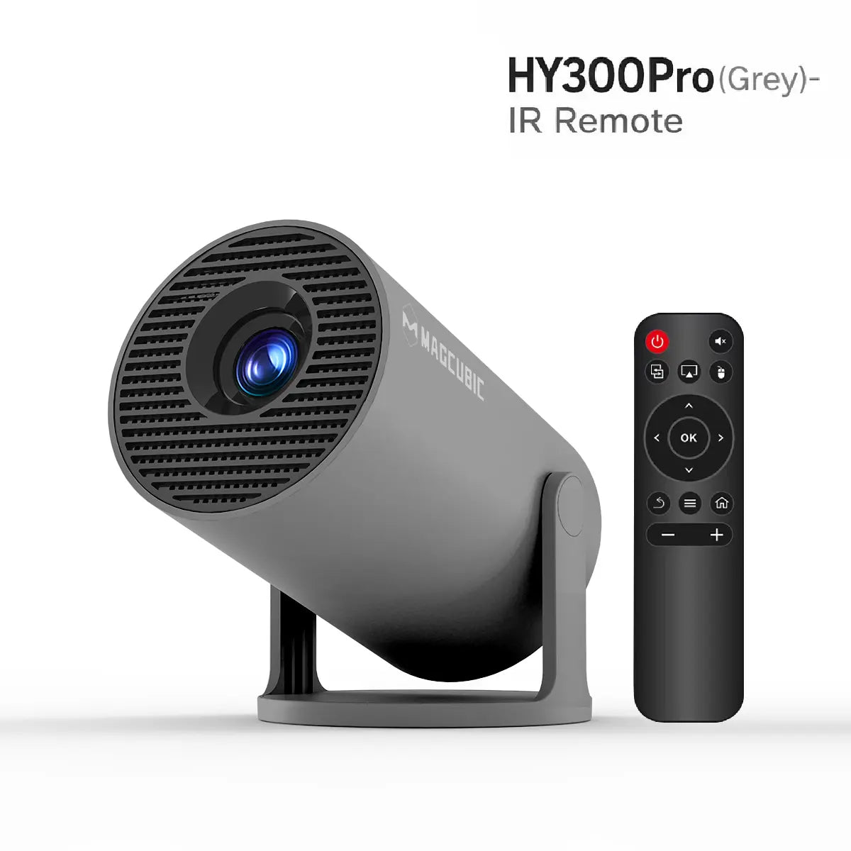 Magcubic HY300Pro Mini Projector - 290 ANSI Lumens, Android 14, Dual WiFi 6, 8K/4K Decoding, Auto Keystone Correction, Wireless BT 5.4, 130" Screen, 1280x720P, Built-In Speaker, Ideal for Outdoor and Bedroom Use