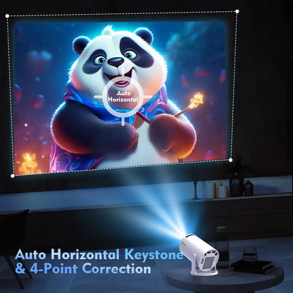 Magcubic HY300Pro Mini Projector - 290 ANSI Lumens, Android 14, Dual WiFi 6, 8K/4K Decoding, Auto Keystone Correction, Wireless BT 5.4, 130" Screen, 1280x720P, Built-In Speaker, Ideal for Outdoor and Bedroom Use